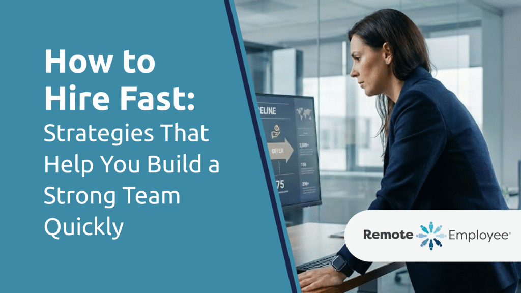 Business leader reviewing a streamlined hiring process designed to help companies hire fast without sacrificing quality.